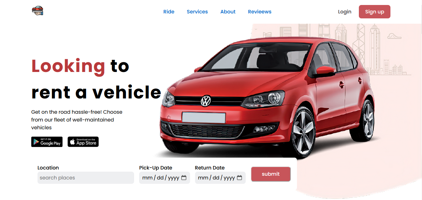 Main page of M-K vehicles